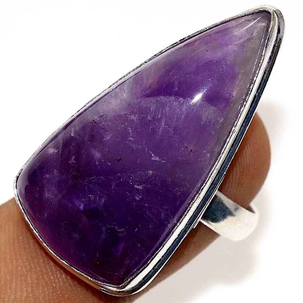 Handmade Sterling Silver Amethyst Gemstone Ring